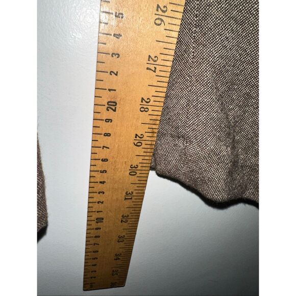 NWOT Old Navy Herringbone li ed Dress Pants Wool Blend Wide Leg Brown Size 12 Lo - Picture 5 of 10